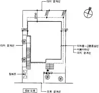 다세대주택(3세대) 배치도 이미지